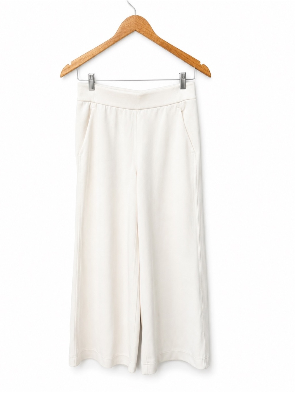 Lululemon Softstreme High-Rise Wide-Leg Cropped Pants Ivory Small S Lulu
